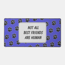 Dog Pet Best Friend Red Heart Puppy Paw Print Bureaumat