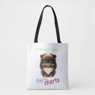 Dog Pet Cuteness Niveau Leuk Schattig Funny Quote Draagtas
