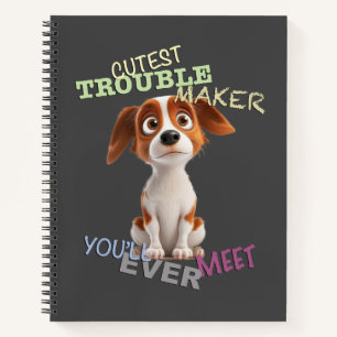 Dog Pet Cuttest Trouble Maker Leuke Schattige Grap Notitieboek