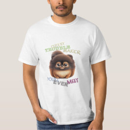 Dog Pet Cuttest Trouble Maker Leuke Schattige Grap T-shirt
