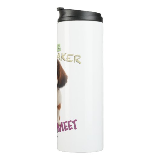 Dog Pet Cuttest Trouble Maker Leuke Schattige Grap Thermosbeker (Geroteerd rechts)