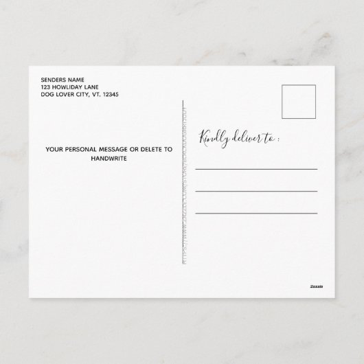 Dog Pet Foto Collage We houden van prettige kerst Feestdagenkaart (Achterkant)