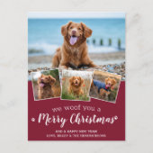 Dog Pet Foto Collage We houden van prettige kerst Feestdagenkaart (Voorkant)
