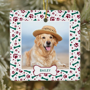 Dog Pet-foto's schildert afdrukken op maat van Ker Keramisch Ornament