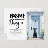 Dog Pet is verhuisd! Nieuw adres aankondiging (Voorkant / Achterkant)