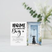 Dog Pet is verhuisd! Nieuw adres aankondiging (Staand voorkant)