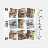 Dog Pet Memorial in Loating Memory Photo Collage Fleece Deken (Voorkant (Horizontaal))