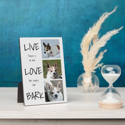 Dog Photo Collage Plaque Fotoplaat (Zijkant)