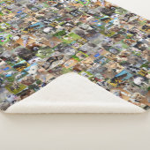 Dog Photo Collage Sherpa Deken (3/4)