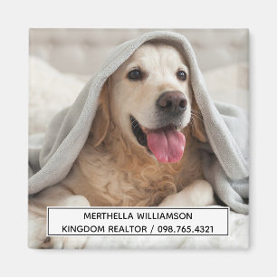 Dog Photo Custom Business Magnet Magneet