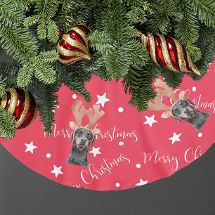 Dog Photo Cut-Out Personated Pet Red Kerstmis Kerstboom Rok
