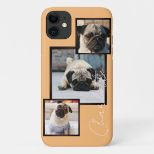 Dog Photo Display, 3 foto's personaliseren iPhone 11 Hoesje