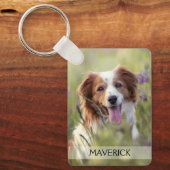 Dog Photo Double Sided Aluminum Sleutelhanger (Voorkant)