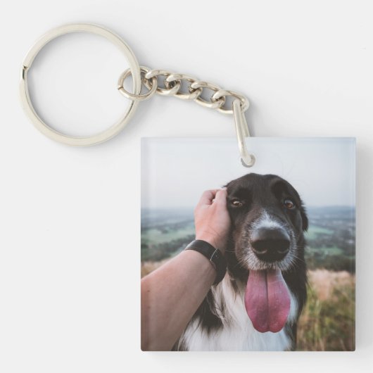 Dog Photo Gift for Dad Sleutelhanger (Voorkant)