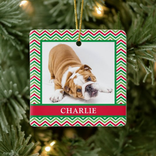 Dog Photo Keramisch Ornament (Boom)