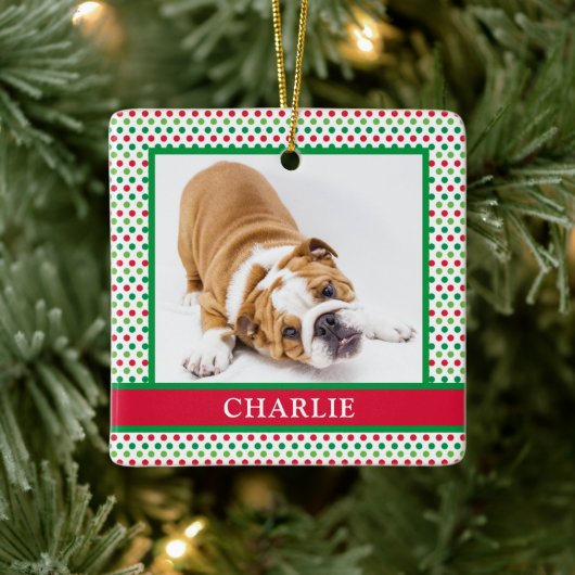 Dog Photo Keramisch Ornament (Boom)