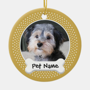 Dog Photo Lijst - ENKELVOUDIG Keramisch Ornament