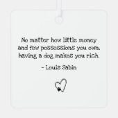 Dog Photo Metal Square Ornament (Achterkant)