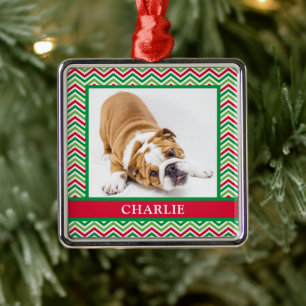 Dog Photo Metalen Ornament