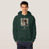 Dog Photo Paws Prints Monogram & Naam Gepersonalis Hoodie (Voorkant volledig)