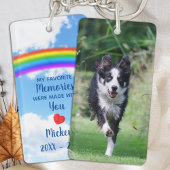 Dog Photo Rainbow Bridge Pet Loss Memorial Sleutelhanger