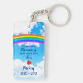 Dog Photo Rainbow Bridge Pet Loss Memorial Sleutelhanger (achterkant)