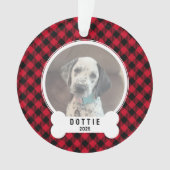 Dog Photo Red and Black Buffalo Plaid Christmas (devant)