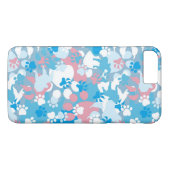 Dog Pink en Blue Camouflage Pattern Case-Mate iPhone Case (Achterkant (Horizontaal))