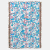 Dog Pink en Blue Camouflage Pattern Deken (Voorkant Verticaal)