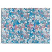 Dog Pink en Blue Camouflage Pattern Snijplank (Voorkant)