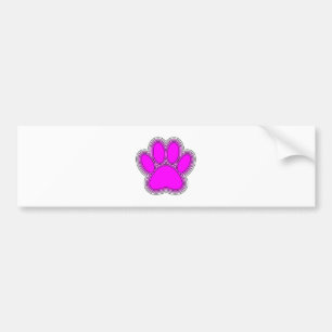 Dog Pink in roze met contouren Bumpersticker