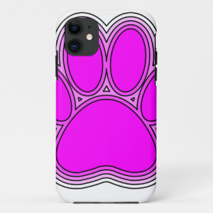 Dog Pink in roze met contouren iPhone 11 Hoesje