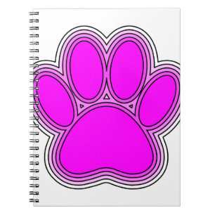 Dog Pink in roze met contouren Notitieboek