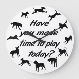 Dog Play Time Clock Grote Klok