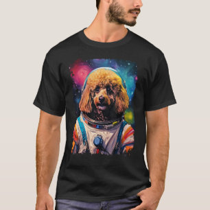Dog Poodle Space Astronaut T-shirt