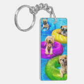 Dog Pool Party Sleutelhanger (Voorkant Links)