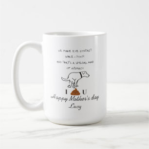 Dog poop Happy's Vaderdag Coffee Mok