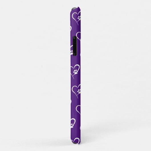 Dog-pootdruk in wit hart Case-Mate iPhone case (Achterkant/rechts)