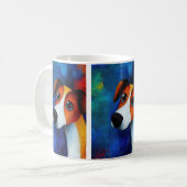 Dog Portrait Art Coffee Mok (Voorkant links)