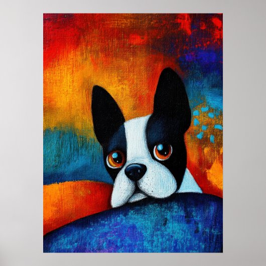 Dog Portrait Art Poster (Voorkant)