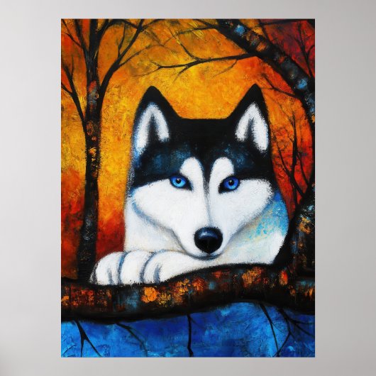 Dog Portrait Art Poster (Voorkant)