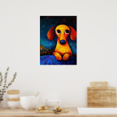 Dog Portrait Art Poster (Keuken)