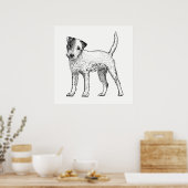 Dog Poster/Wall Art Jack Russell Terrier Poster (Keuken)
