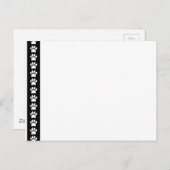 Dog-poten op zwarte streep briefkaart (Voorkant / Achterkant)