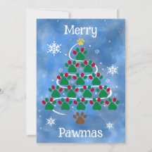 Dog Print Christmas Card