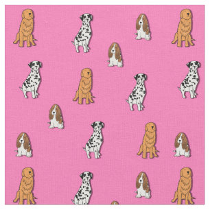 Dog Print Fabric Stof