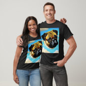DOG Pug Face in een Sky T-Shirt (Unisex)