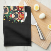 Dog Pugs Christmas Tree Cute Xmas (1) Theedoek (Quarter Fold)