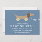 Dog Pull Speelgoed Baby shower Uitnodiging (Voorkant)