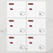 Dog Puppy Classroom Valentine Sheets Briefhoofd (Achterkant)